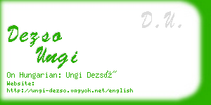 dezso ungi business card